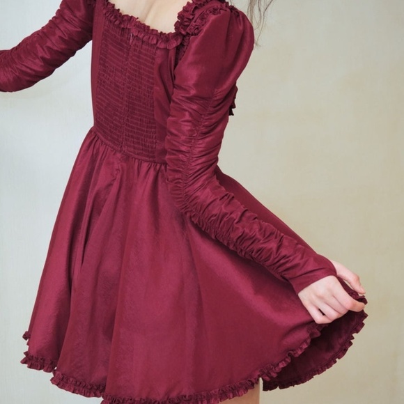 NWT Maison Amory Charlotte Dress in Cherry Jewel - Picture 9 of 9